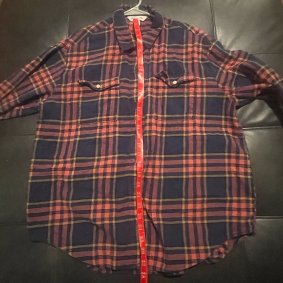 Old Navy size  large women’s Flannel the Boyfriend Shirt measurements in pics - Picture 4 of 8